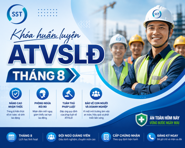 Khóa huấn luyện an toàn vệ sinh lao động tháng 8/2026